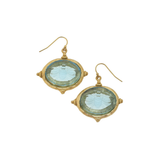 Aqua Venetian Glass Bee Earrings