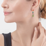 GeoCUBE® Green Iconic Precious Earrings