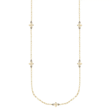 Believer Cross Station Necklace - Gold