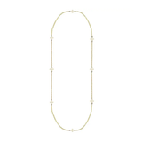 Believer Cross Station Necklace - Gold