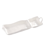 Rectangle Melamine Chip & Dip Server