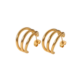 Trio Hoop Studs