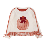 Pumpkin Bow Ruffle Sweatshirt