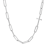 Chain Breaker Cross Necklace - Sterling Silver
