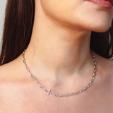Chain Breaker Cross Necklace - Sterling Silver