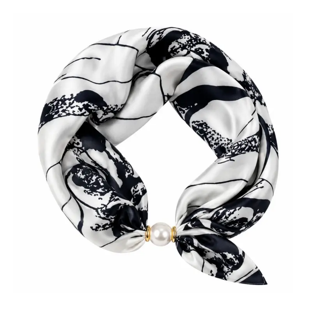 Magnetic Pearl Scarf Choker Necklace