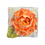 Peony Sculpted Art Block - 4x4