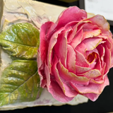 Rose Sculpted Art Block - 4x4