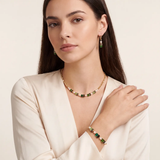 GeoCUBE® Emerald & Gold Sparkling  Princess Bracelet