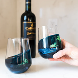 Resin Coated Set of 2 Wine Glasses