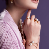Two Pearls Cuff Bracelet