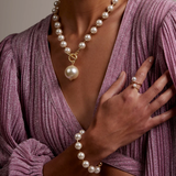 Pearl Beaded Bracelet with Tube Spacers