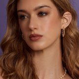 Mixed Bead Small Hoop Earrings