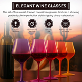 Colors of a Southwest Sunset Wine Glass Set