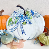 Beck's Autumn Hydrangea Pumpkin Metal Decor