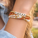 Lucky 7 College Stack Bracelet