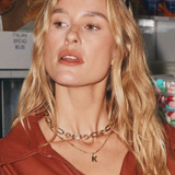 Bubble Letter Pendant Necklace