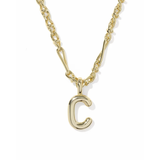 Bubble Letter Pendant Necklace