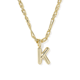 Bubble Letter Pendant Necklace