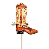 Floral Boot Garden Stake
