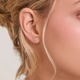 Emanate Love Heart Stud Earrings