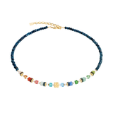 Sparkling Princess Spikes Necklace  Gold-Multicolour