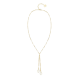 Adorned Pearl Lariat Necklace