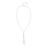 Adorned Pearl Lariat Necklace