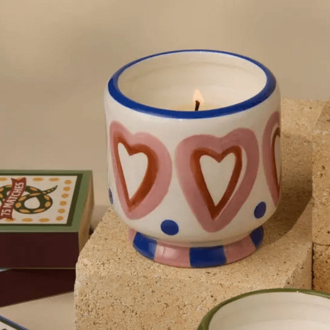 A Dopo 8 oz Candle - Hearts - Lizzy G's Fine Gifts
