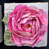 Rose Sculpted Art Block - 4X4