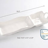 Rectangle Melamine Chip & Dip Server