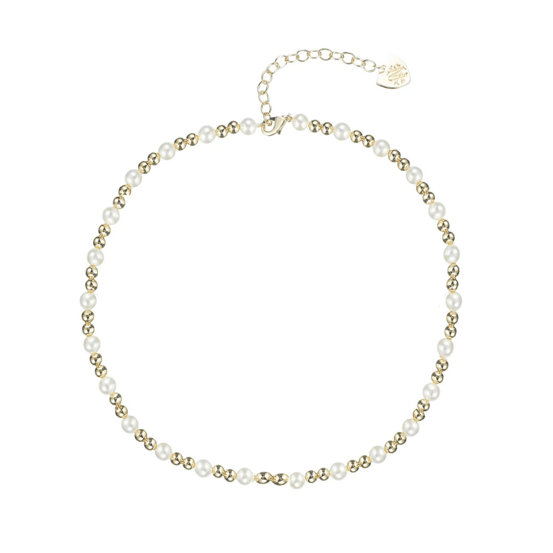 Adorned Pearl Mini Beaded Necklace - Lizzy G's Fine Gifts