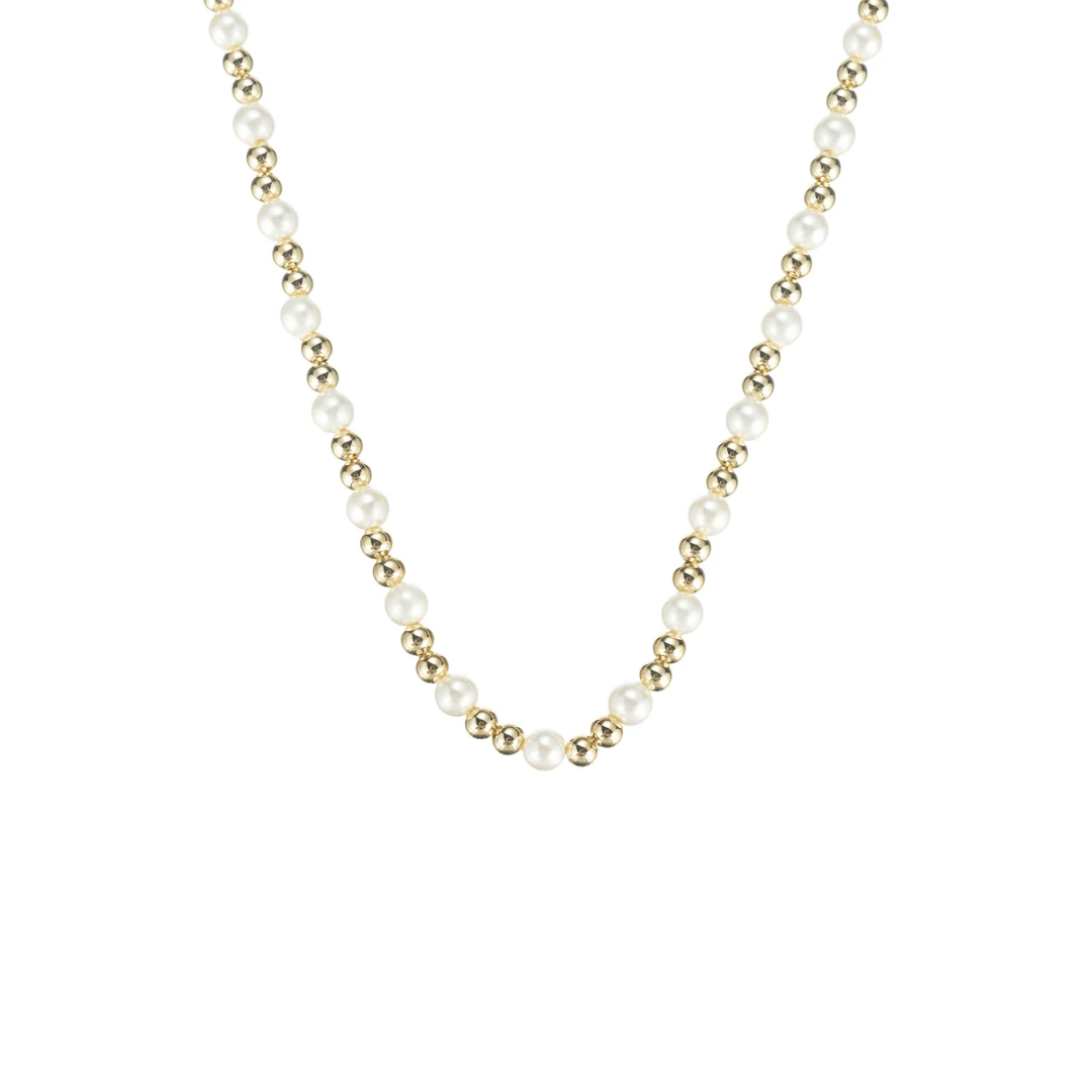 Adorned Pearl Mini Beaded Necklace - Lizzy G's Fine Gifts