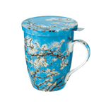 Almond Blossom Tea Infuser Mug with Lid - Lizzy G's Fine Gifts