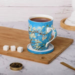 Almond Blossom Tea Mug/Lid - Lizzy G's Fine Gifts