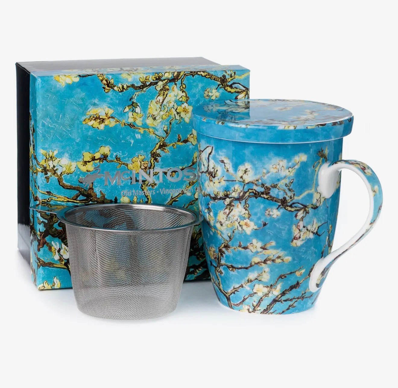 Almond Blossom Tea Mug/Lid - Lizzy G's Fine Gifts