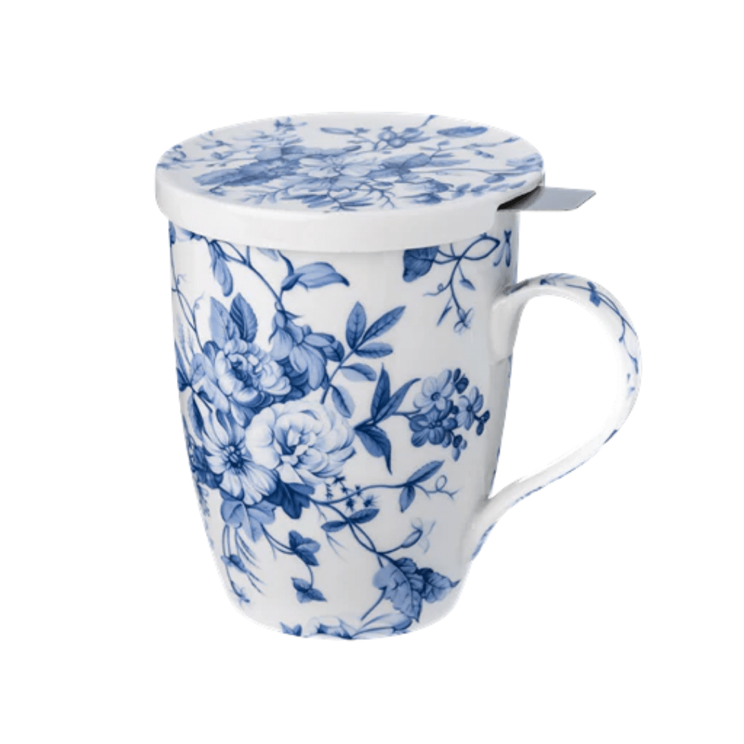 Always in Bloom Infuser Tea Mug with Lid - Lizzy G's Fine Gifts