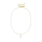Alys Pearl Cross Necklace - Lizzy G's Fine Gifts