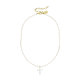 Alys Pearl Cross Necklace - Lizzy G's Fine Gifts