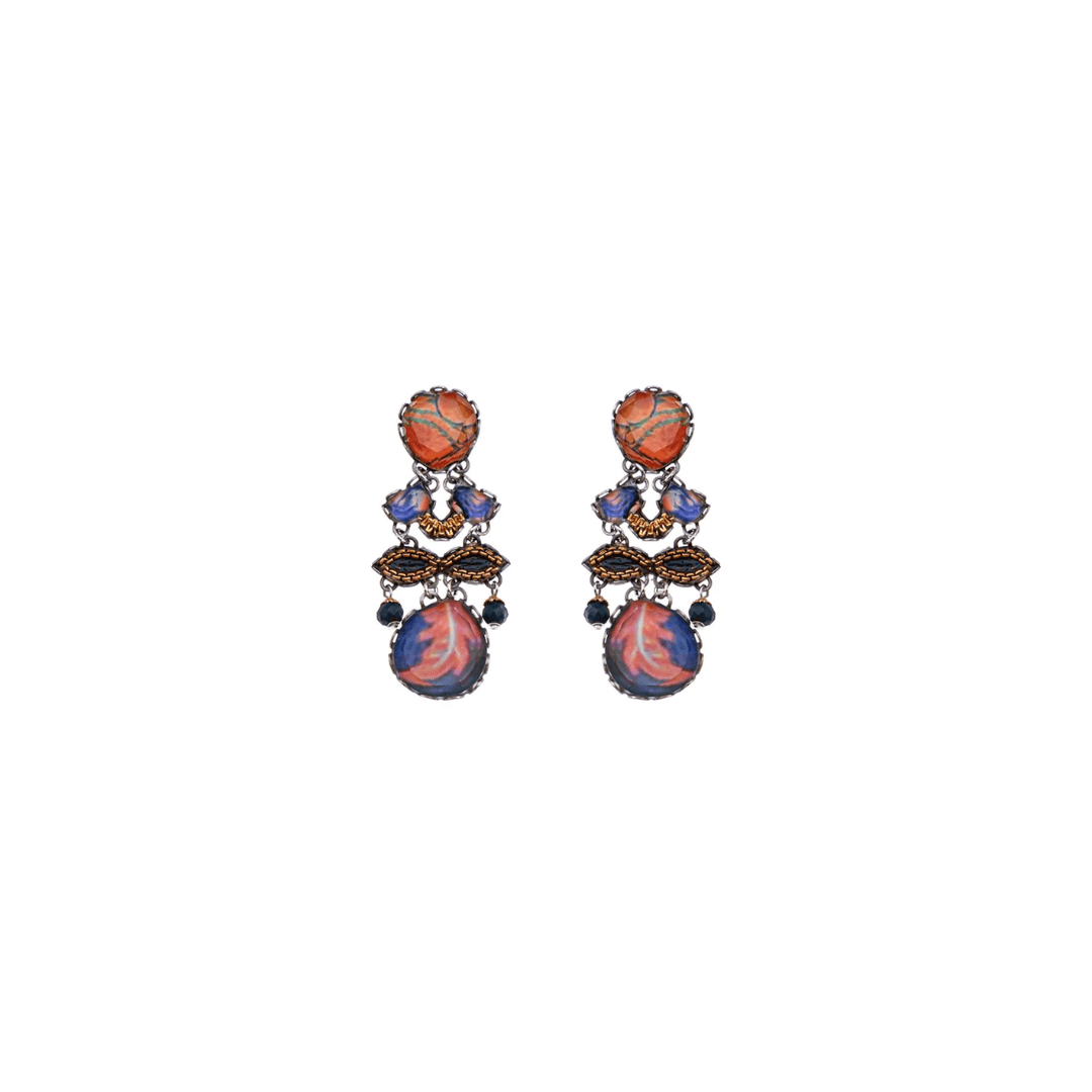 Amber Bloom Earrings - Rina - Lizzy G's Fine Gifts