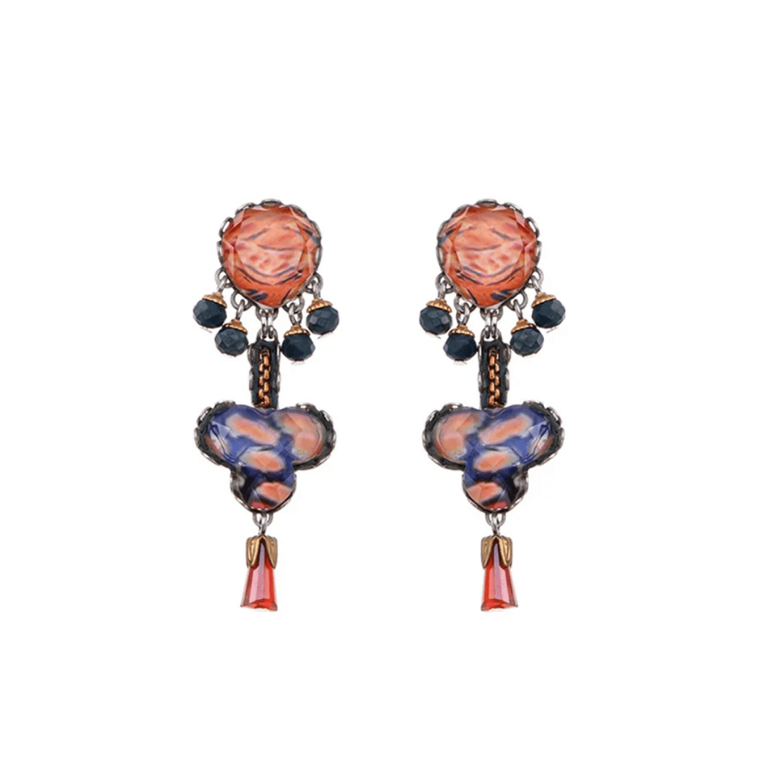 Amber Bloom Earrings - Veda - Lizzy G's Fine Gifts