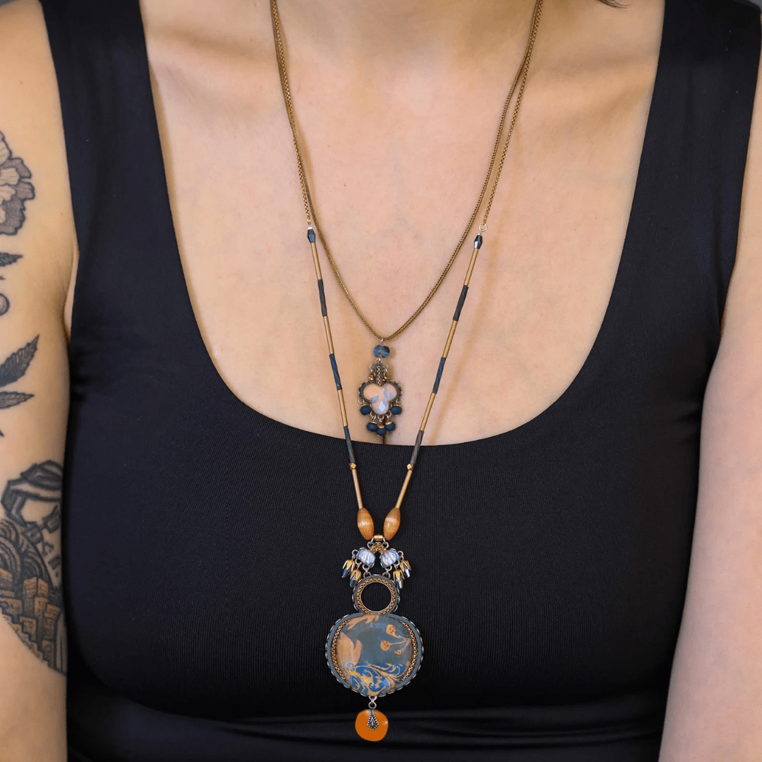 Amber Bloom Necklace - Zucca - Lizzy G's Fine Gifts