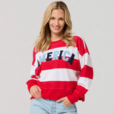 America Rugby Striped Sweatshirt - Lizzy G's Fine Gifts