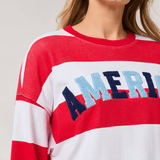 America Rugby Striped Sweatshirt - Lizzy G's Fine Gifts