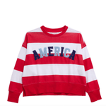 America Rugby Striped Sweatshirt - Lizzy G's Fine Gifts