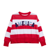 America Rugby Striped Sweatshirt - Lizzy G's Fine Gifts