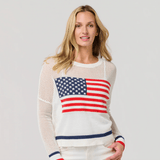 American Flag Mesh Sweatshirt - Lizzy G's Fine Gifts