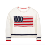 American Flag Mesh Sweatshirt - Lizzy G's Fine Gifts