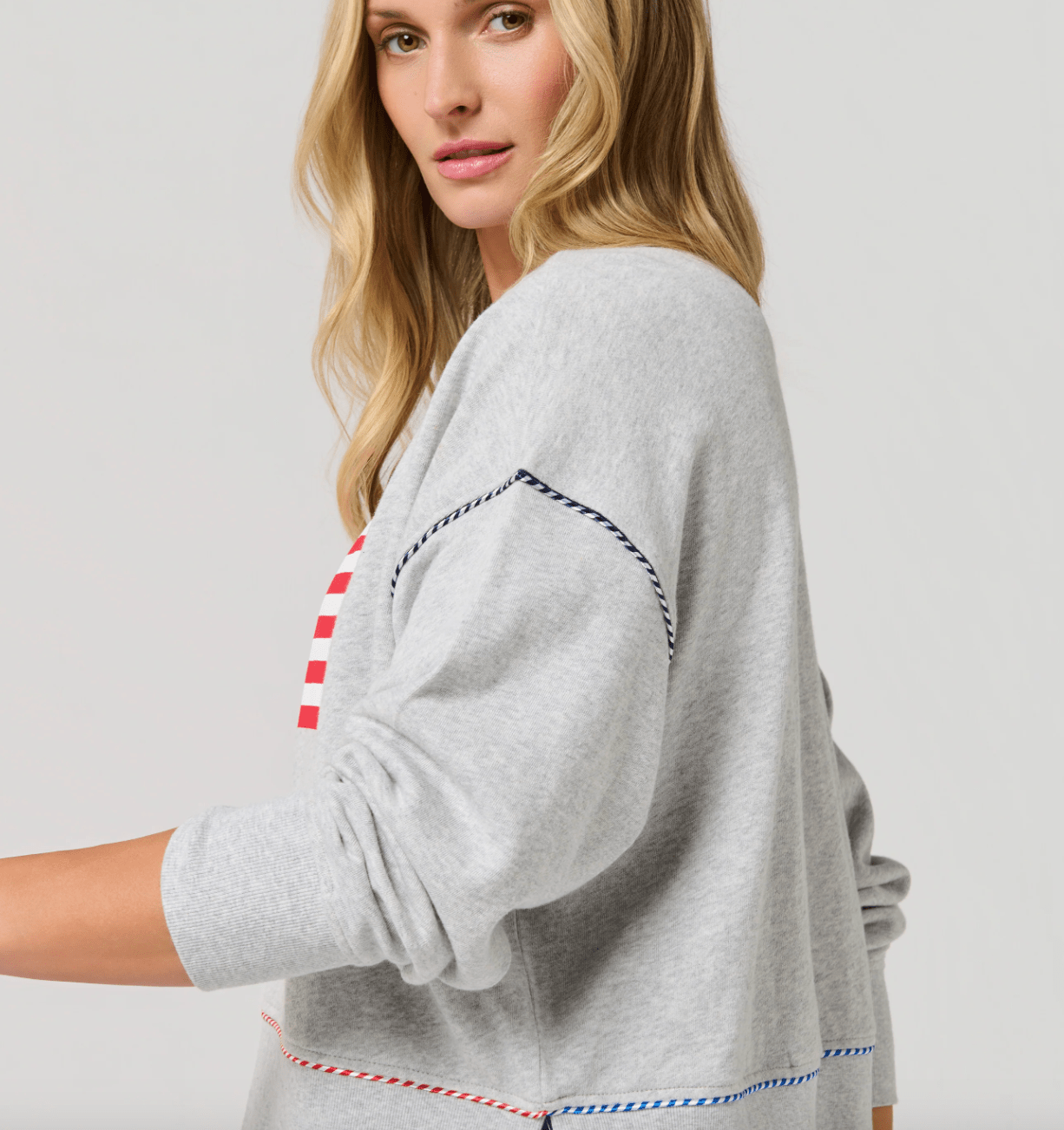 American Flag Relaxed Sweatshirt - Lizzy G's Fine Gifts