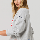 American Flag Relaxed Sweatshirt - Lizzy G's Fine Gifts